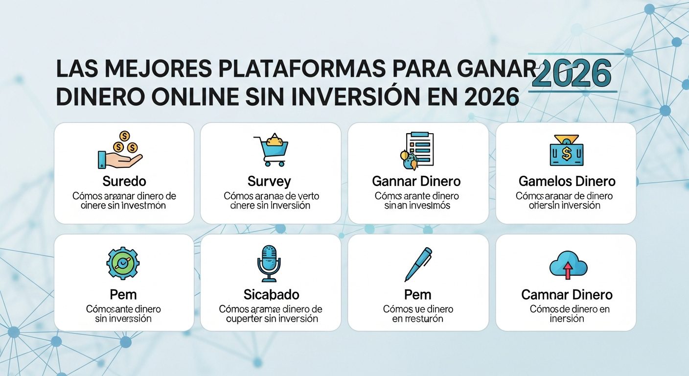 Las mejores plataformas para ganar dinero online sin inversión en 2026