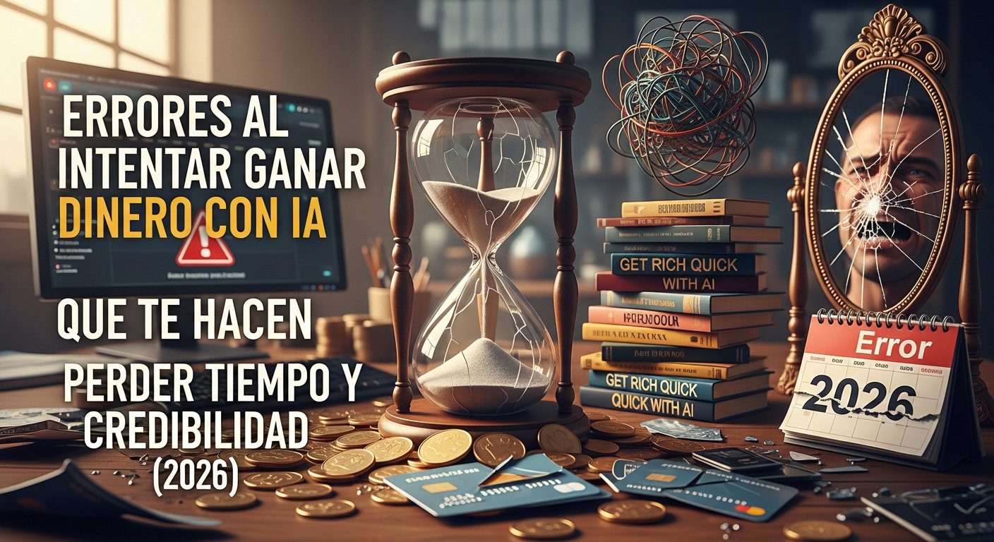 Errores al intentar ganar dinero con IA que te hacen perder tiempo y credibilidad (2026)