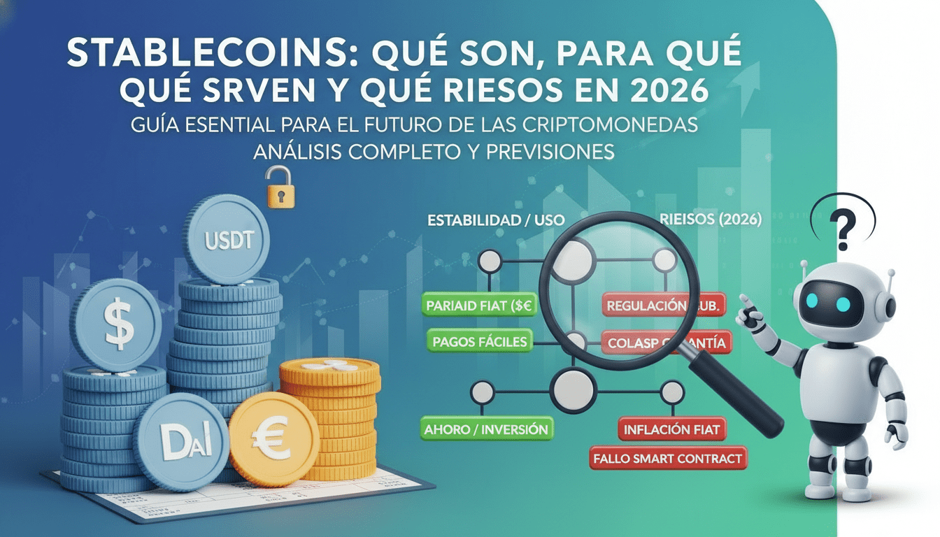 Stablecoins: qué son, para qué sirven y cuáles riesgos tienen en 2026