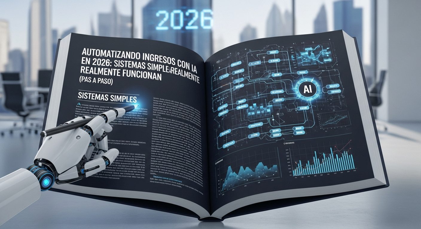 Automatizar ingresos con IA en 2026: sistemas simples que sí funcionan (paso a paso)