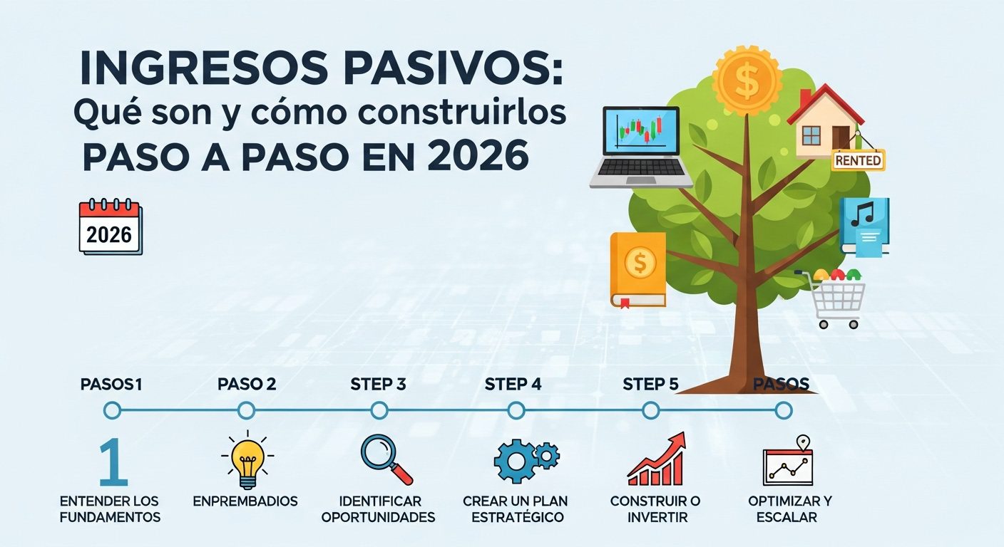 Ingresos pasivos: qué son y cómo construirlos paso a paso en 2026